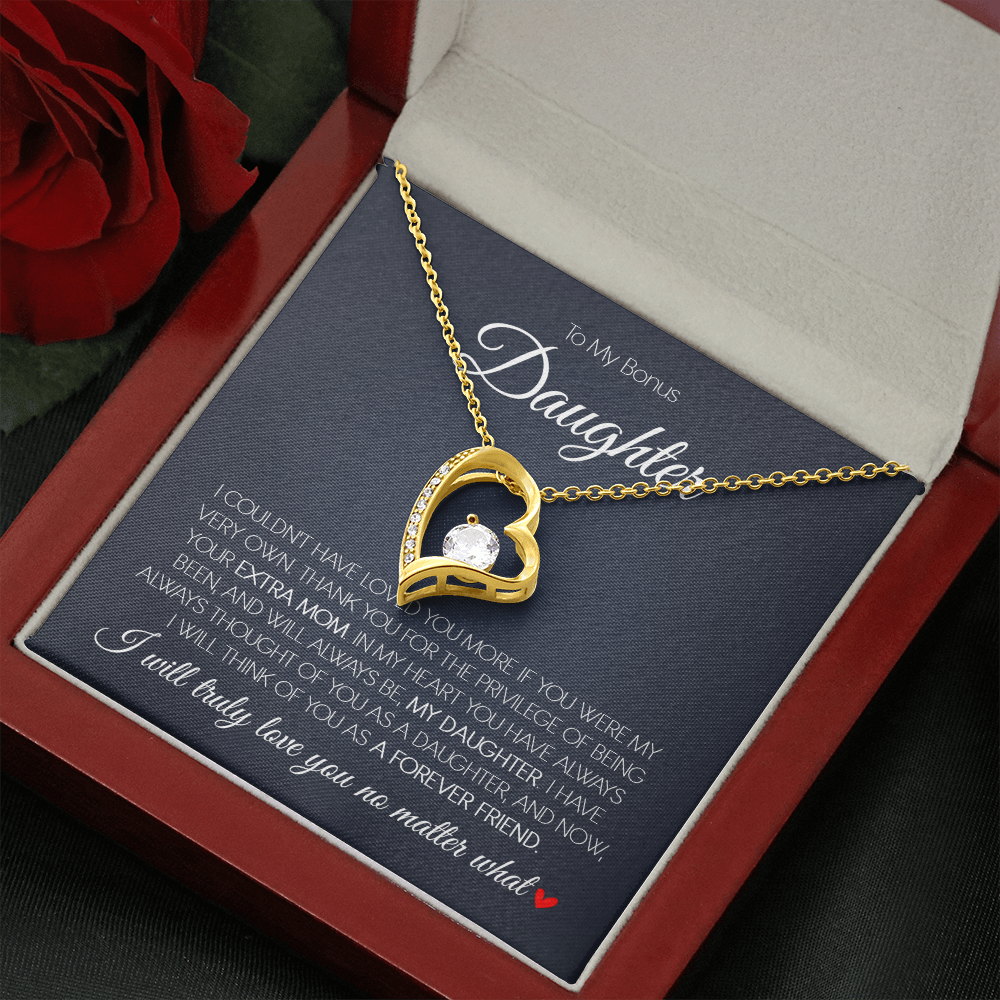 To My Bonus Daughter - Love You Forever - Forever Love Necklace SO171T