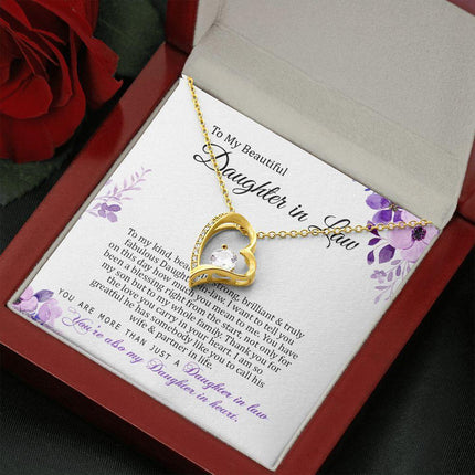 Daughter In Law - How Much You Mean To Me - Forever Love Necklace - Charming Present