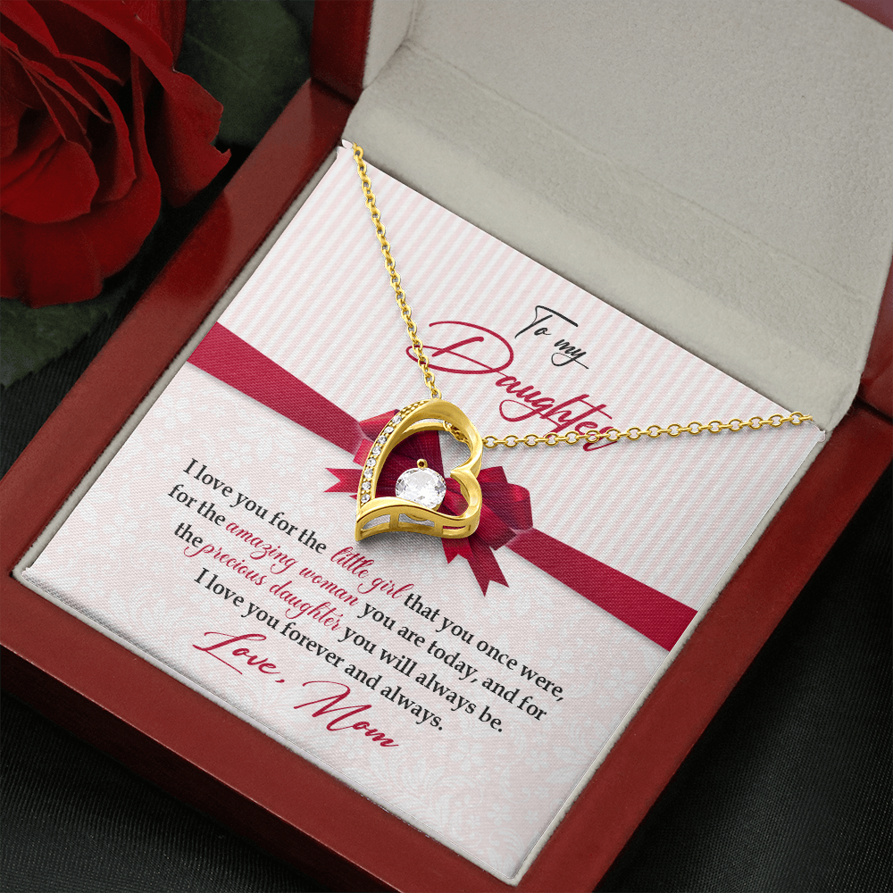 To My Daughter - I Love You For The Little Girl - Forever Love Necklace SO157V