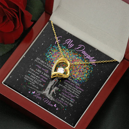 To My Daughter - Live Your Life - Forever Love Necklace SO178T - Charming Present