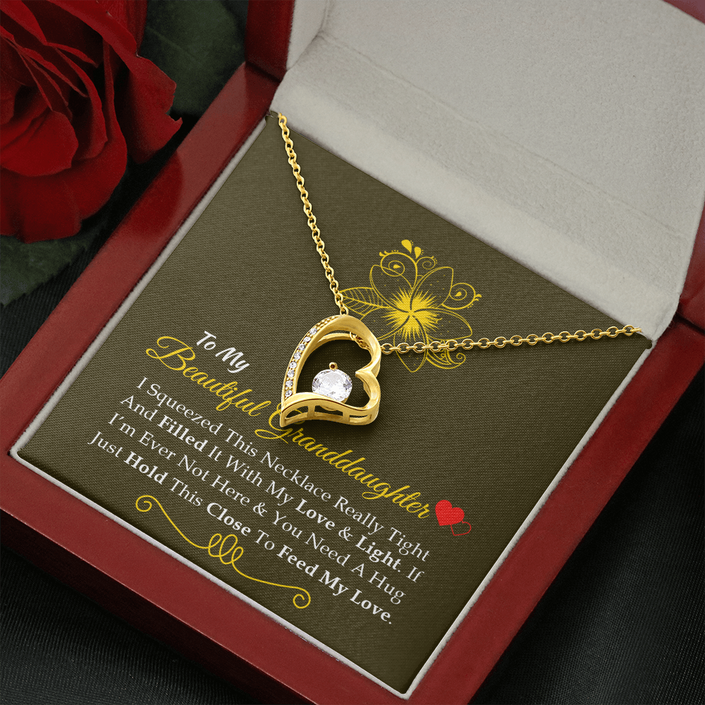 To My Beautiful Granddaughter - Feel My Love - Forever Love Necklace SO160V