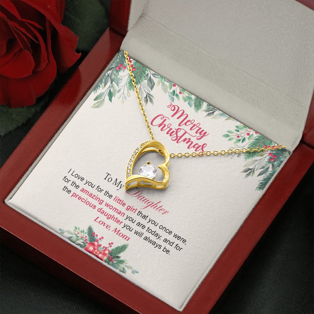 Daughter Mom - Merry Christmas - Forever Love Necklace