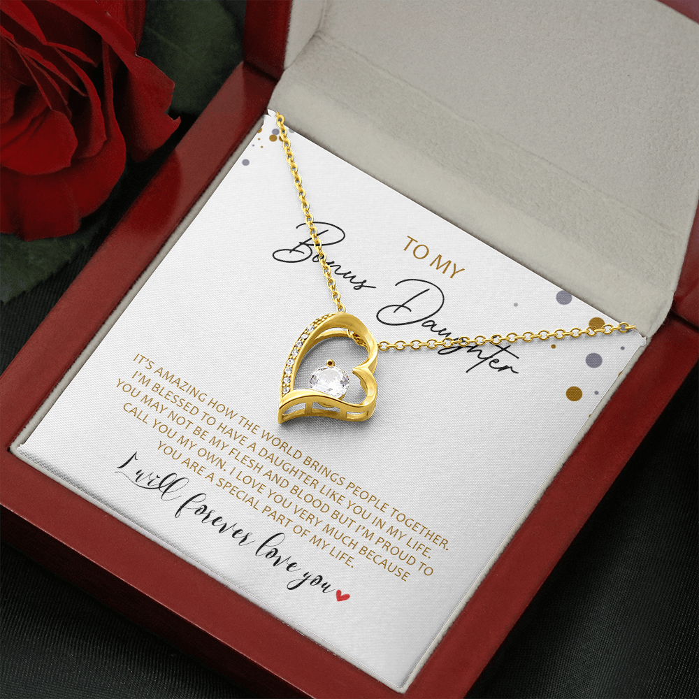 To My Bonus Daughter - Call You My Own - Forever Love Necklace SO163V