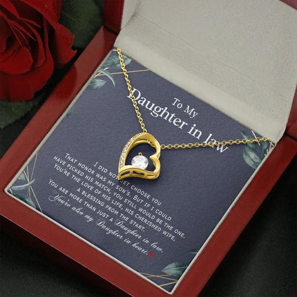 To My Daughter In Law - You Are Also My Daughter In Heart - Forever Love Necklace SO179V - Charming Present
