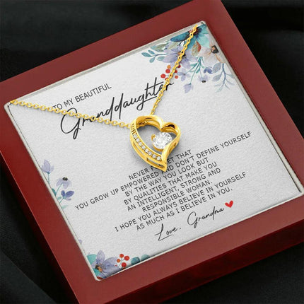 To My Beautiful Granddaughter - Always Believe In Yourself - Forever Love Necklace SO184Tv1 - Charming Present