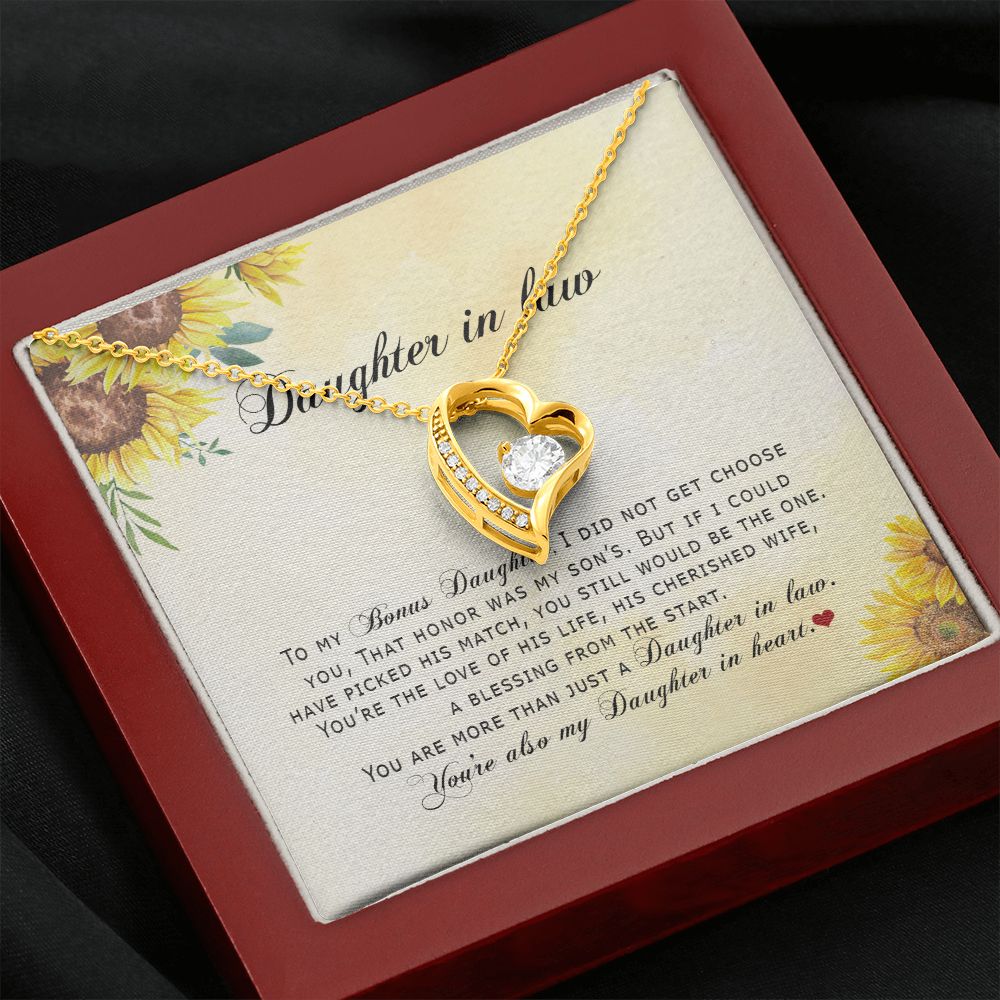 Daughter In Law - You're Also My Daughter In Heart - Forever Love Necklace