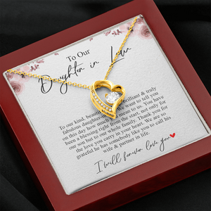 To Our Daughter In Law - Thank You For The Love - Forever Love Necklace SO169T