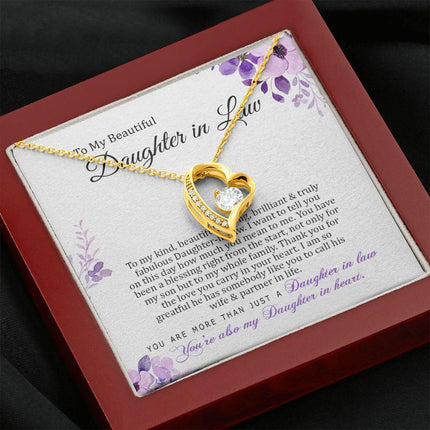 Daughter In Law - How Much You Mean To Me - Forever Love Necklace - Charming Present