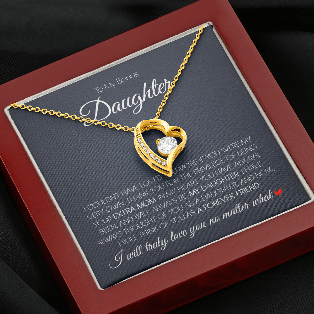 To My Bonus Daughter - Love You Forever - Forever Love Necklace SO171T