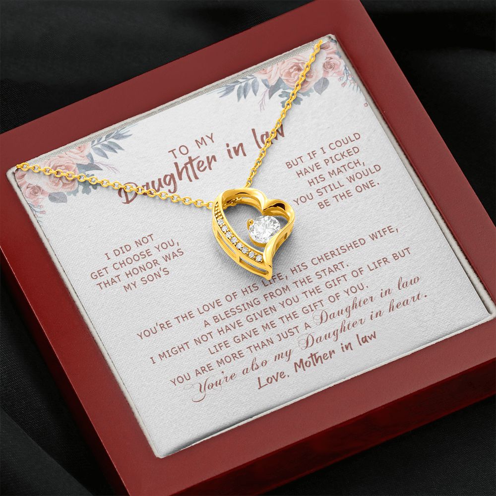 Daughter In Law - Life Gave Me The Gift Of You - Forever Love Necklace