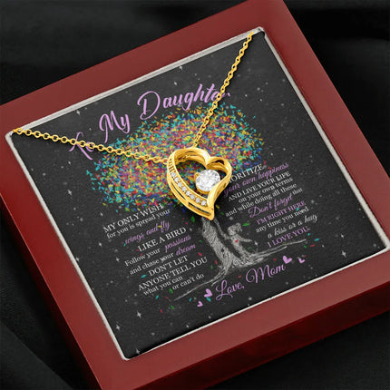 To My Daughter - Live Your Life - Forever Love Necklace SO178T - Charming Present