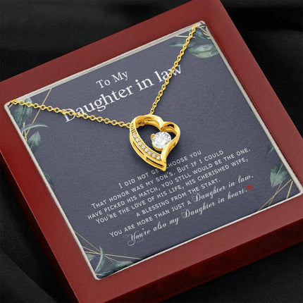 To My Daughter In Law - You Are Also My Daughter In Heart - Forever Love Necklace SO179V - Charming Present