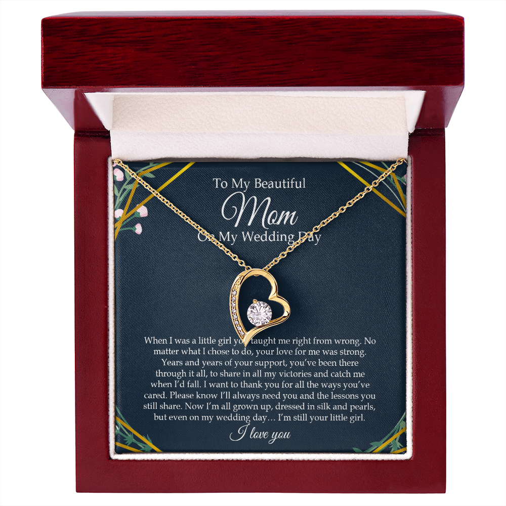 To My Beautiful Mom On My Wedding Day - Forever Love Necklace SO153V