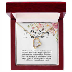 To My Bonus Daughter - You Are Always In My Heart - Forever Love Necklace SO164V