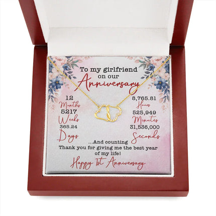 To My Girlfriend On Our Anniversary - Luxury Necklace SO02v4 - Charming Present