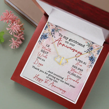 To My Girlfriend On Our Anniversary - Luxury Necklace SO02v4 - Charming Present
