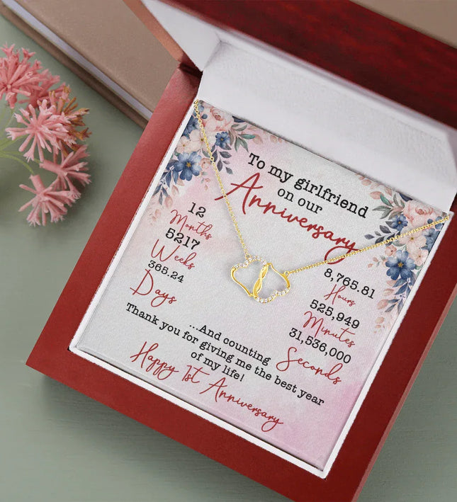 To My Girlfriend On Our Anniversary - Luxury Necklace SO02v4 - Charming Present