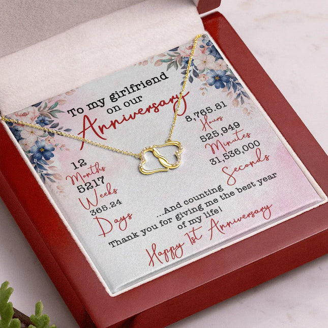 To My Girlfriend On Our Anniversary - Luxury Necklace SO02v4 - Charming Present