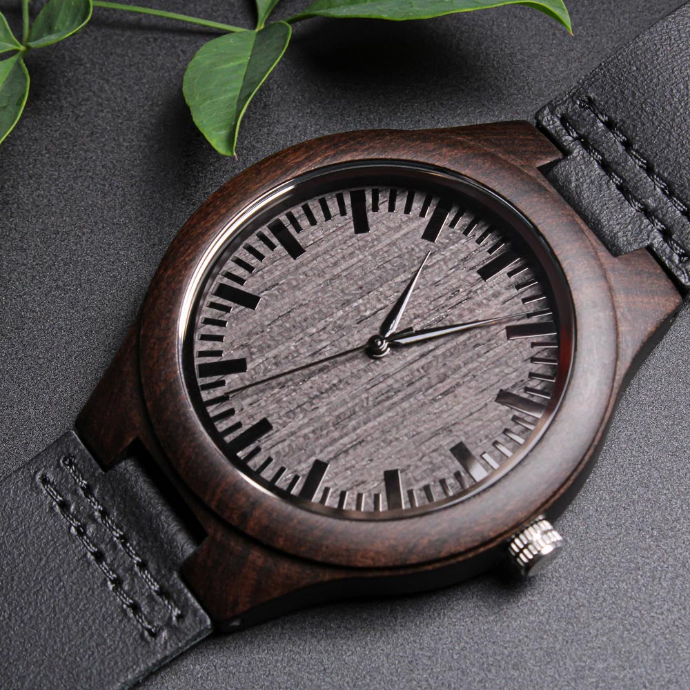 TO MY MAN - I LOVE YOU - WOOD WATCH TB06