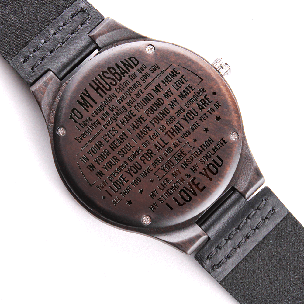 To My Husband - I Love You - Engraved Watch TB01