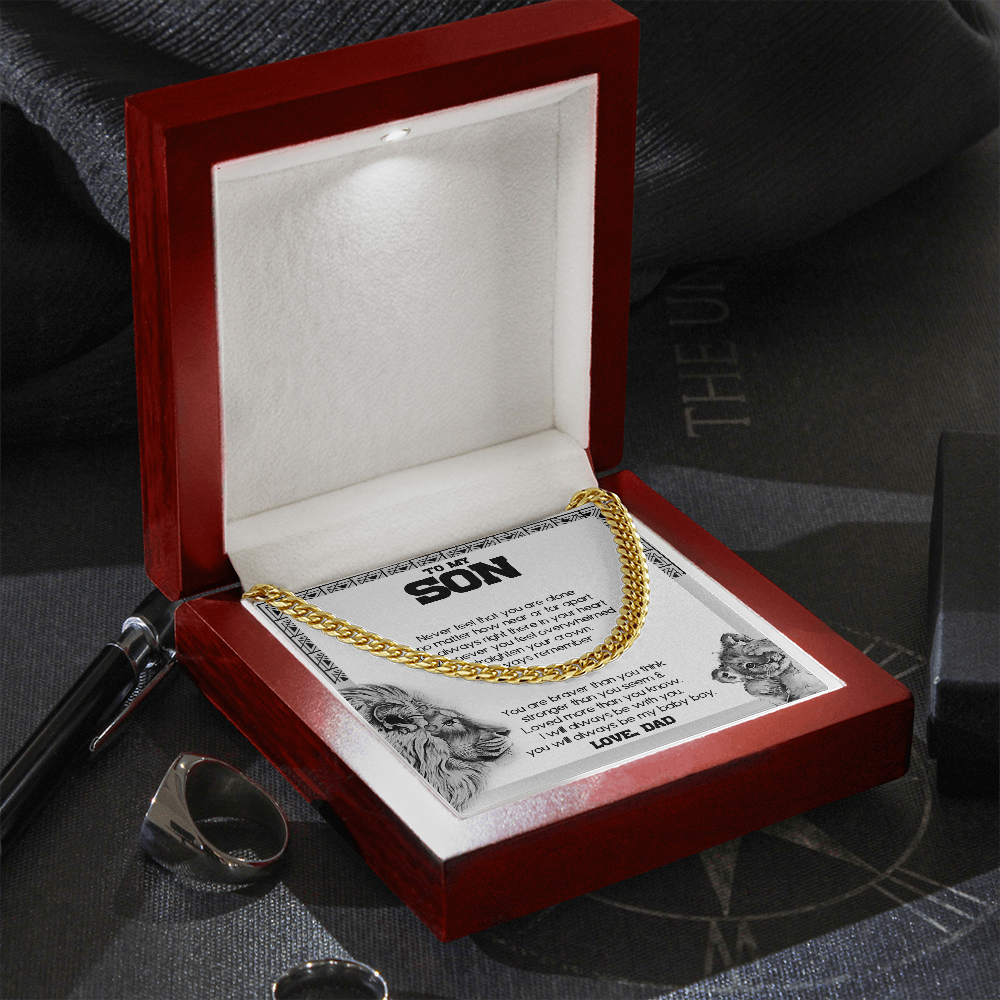 To My Son - I Will Always Be With You - Cuban Link Chain SO87T