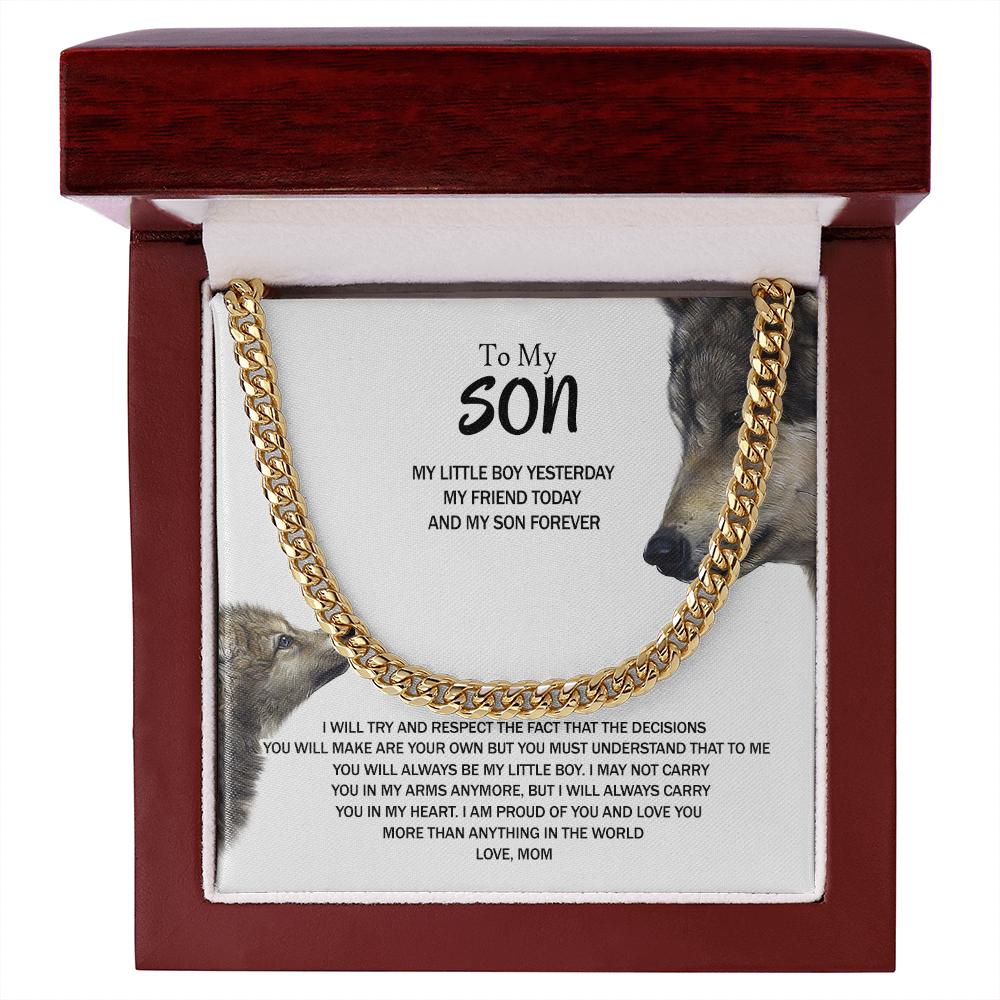 To My Son - My Little Boy Forever - Cuban Link Chain SO98V