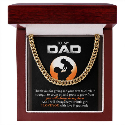 To My Dad - I Love You With Love And Gratitude - Cuban Link Chain SO128T - Charming Present