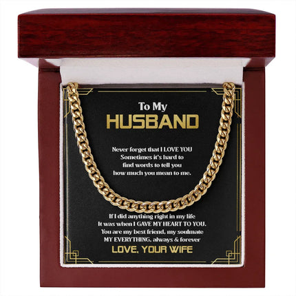 To My Husband - You Are My Everything - Cuban Link Chain SO83T - Charming Present
