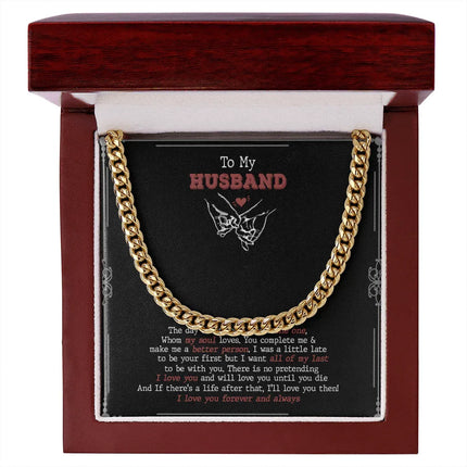 To My Husband - You Complete Me & I Love You - Cuban Link Chain SO92V - Charming Present