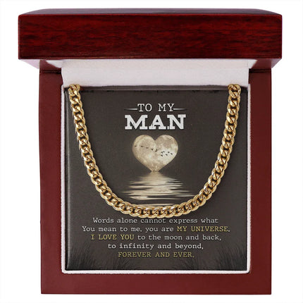 To My Man - I Love You Forever & Ever - Cuban Link Chain SO81V - Charming Present