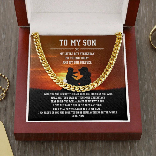 To My Son - I Am Proud Of You - Cuban Link Chain SO84 - Charming Present