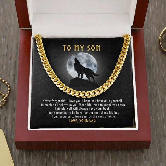 To My Son - Never Forget That I Love You - Cuban Link Chain SO118V - Charming Present
