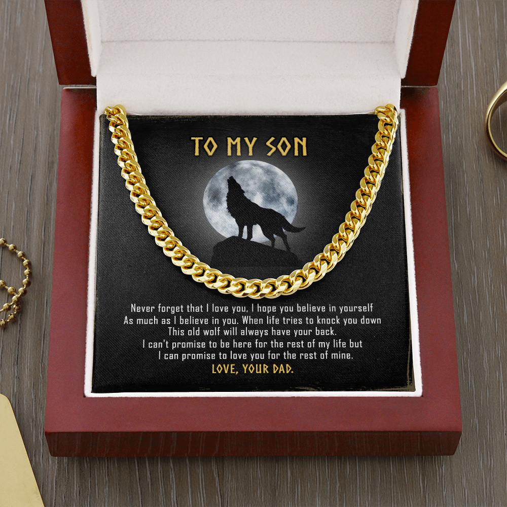 To My Son - Never Forget That I Love You - Cuban Link Chain SO118V