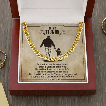To My Dad - You Will Always Be My Man - Cuban Link Chain SO130V - Charming Present