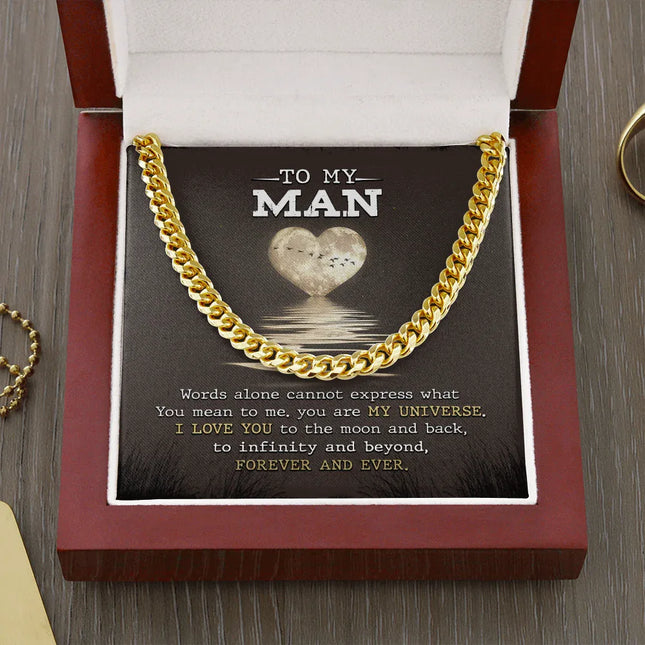 To My Man - I Love You Forever & Ever - Cuban Link Chain SO81V - Charming Present