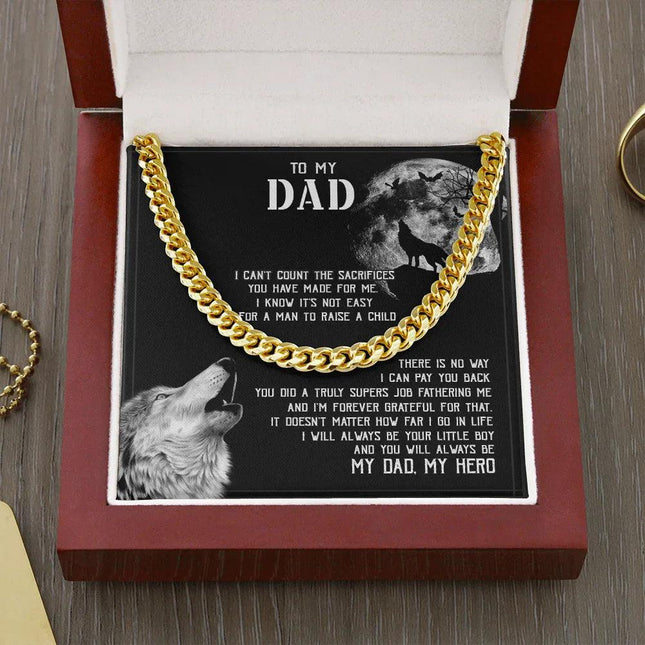 To My Dad I - Will Always Your Little Boy - Cuban Link Chain SO129V - Charming Present
