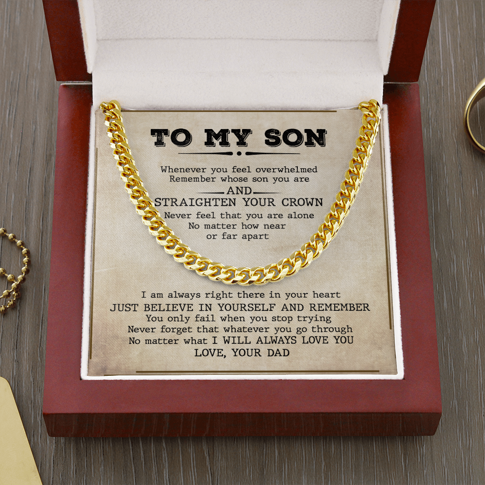 To My Son - I Will Always Love You - Cuban Link Chain SO73V