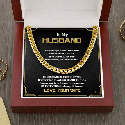 To My Husband - You Are My Everything - Cuban Link Chain SO83T - Charming Present