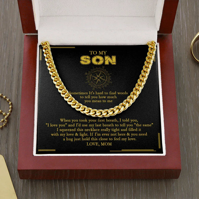 To My Son - Loved More Than You Know - Cuban Link Chain SO108V - Charming Present