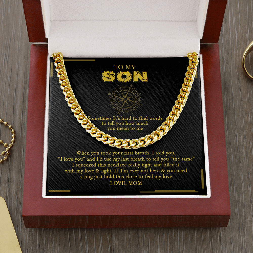 To My Son - Loved More Than You Know - Cuban Link Chain SO108V