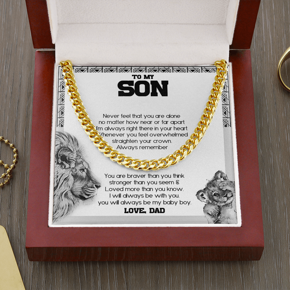 To My Son - I Will Always Be With You - Cuban Link Chain SO87T