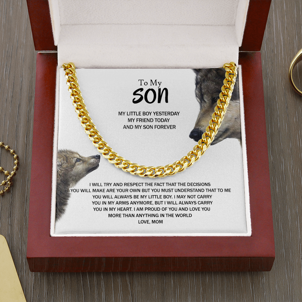 To My Son - My Little Boy Forever - Cuban Link Chain SO98V