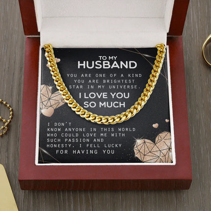 To My Husband - I Love You So Much - Cuban Link Chain KT20 - Charming Present