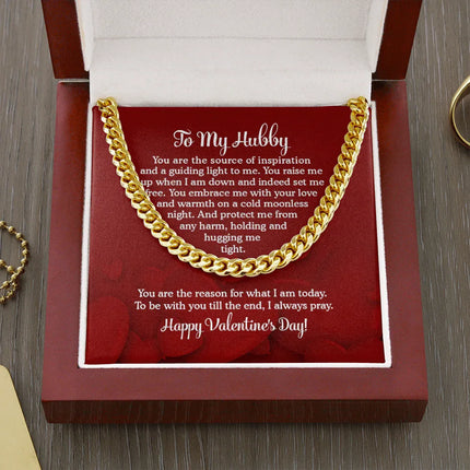 To My Hubby - Happy Valentine's Day - Cuban Link Chain KT15 - Charming Present