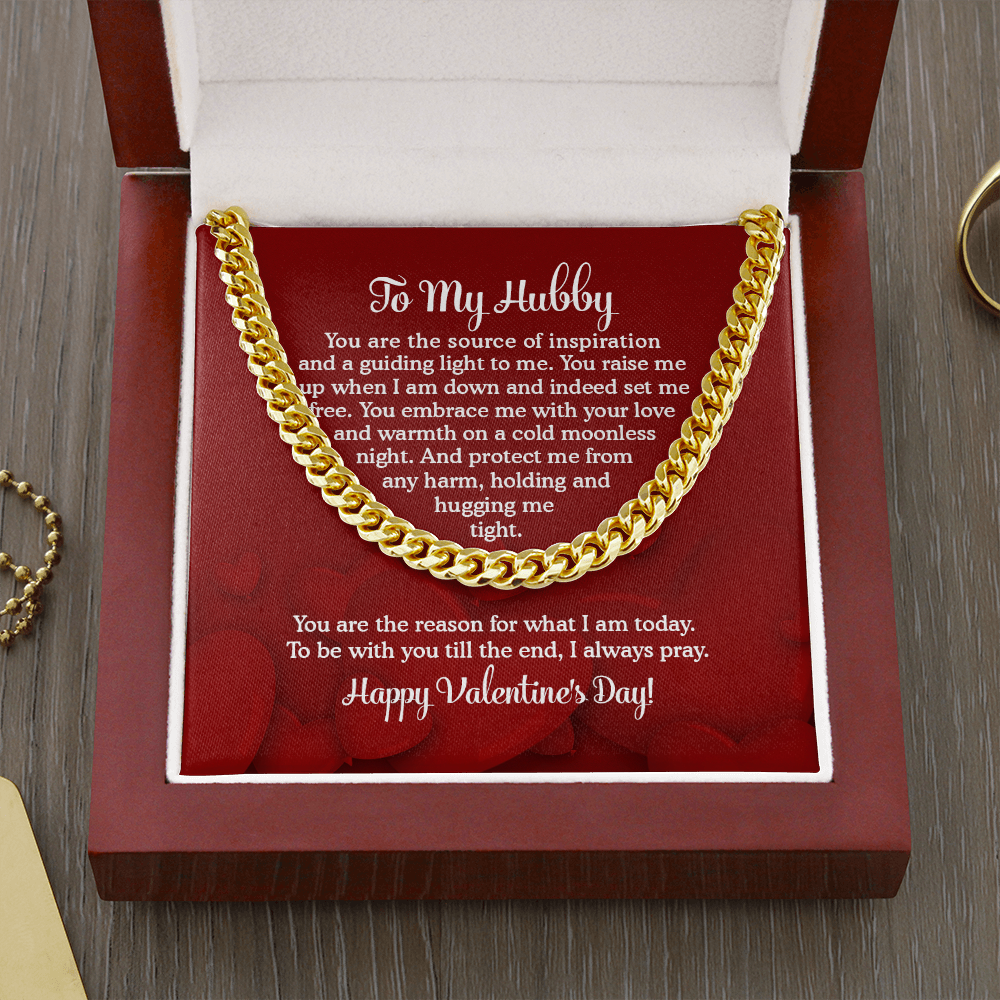 To My Hubby - Happy Valentine's Day - Cuban Link Chain KT15