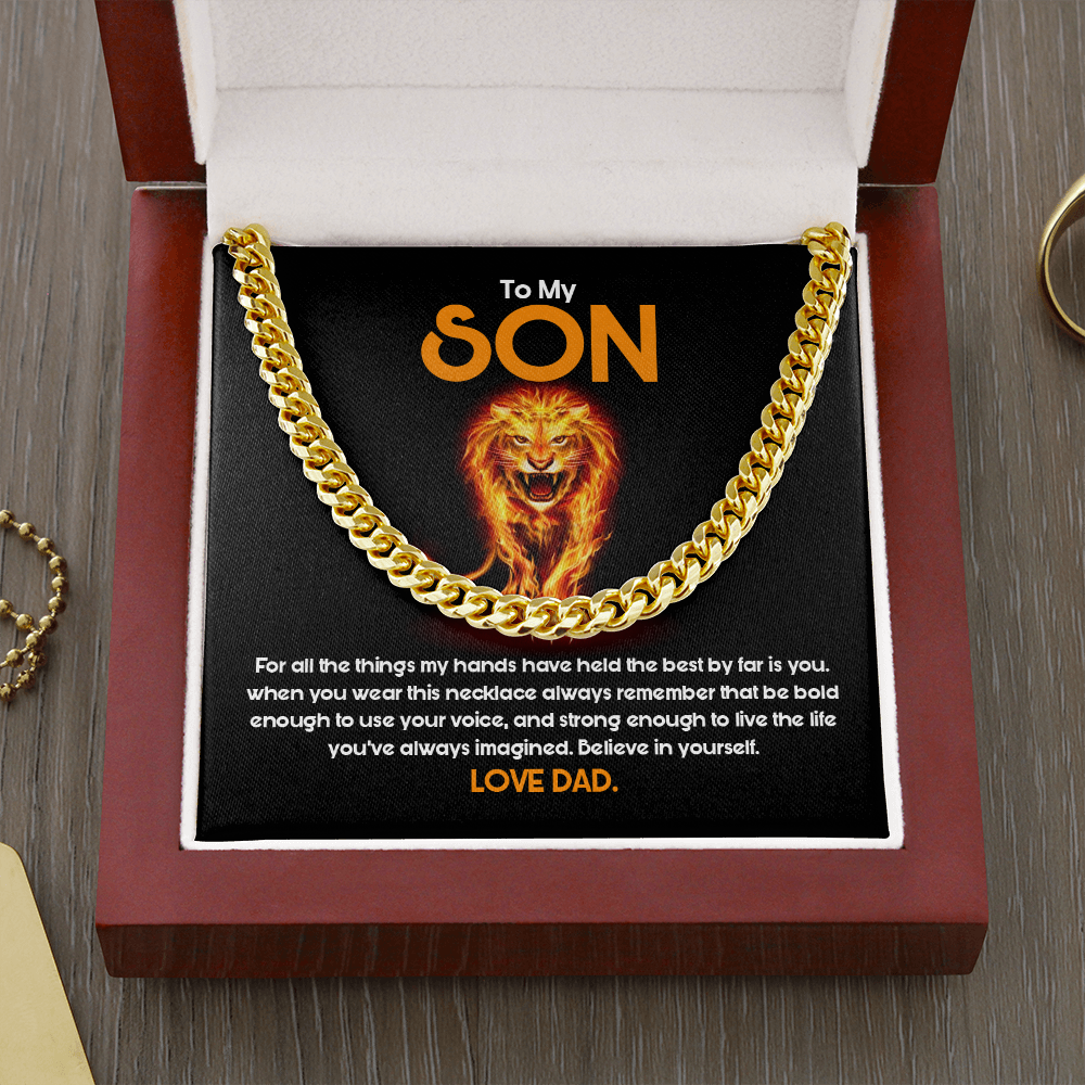 To My Son - Believe In Yourself As Much As I Believe In You - Cuban Link Chain SO85T