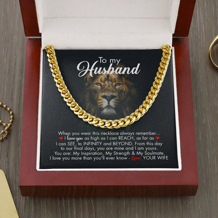 To My Husband - Infinity And Beyond - Cuban Link Chain KT09v2 - Charming Present