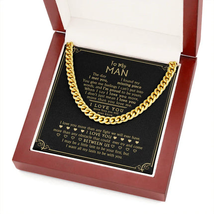 To My Man - My Missing Piece - Cuban Link Chain KT10 - Charming Present