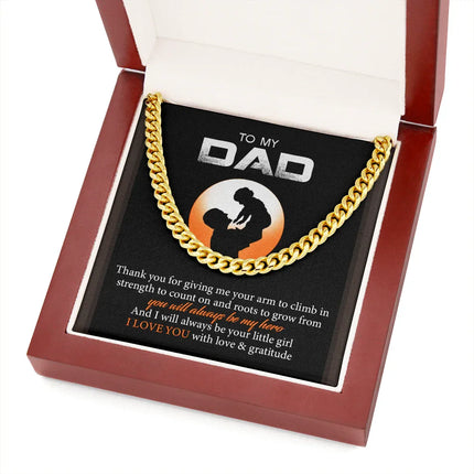 To My Dad - I Love You With Love And Gratitude - Cuban Link Chain SO128T - Charming Present