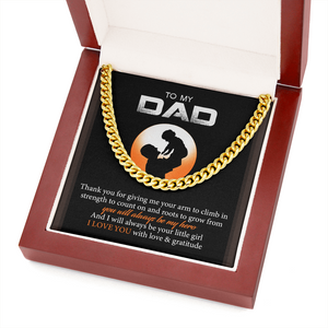 To My Dad - I Love You With Love And Gratitude - Cuban Link Chain SO128T